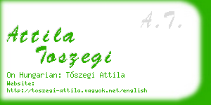 attila toszegi business card